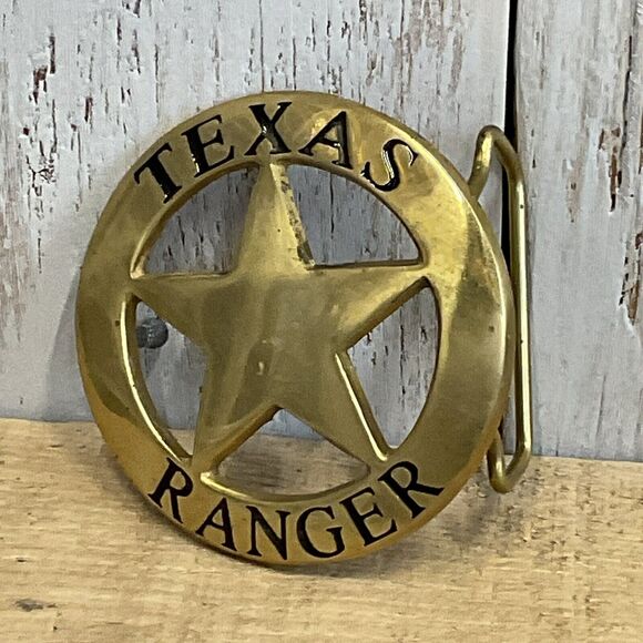 Unbranded | Accessories | Texas Ranger Belt Buckle Mens Badge Gold Tone ...